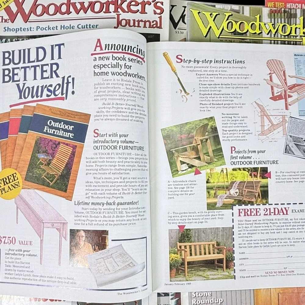 The Woodworkers Journal Woodworking Magazine Lot‎ of 24
